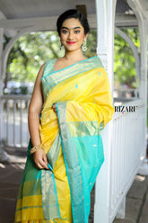 Yellow Maheshwari Saree